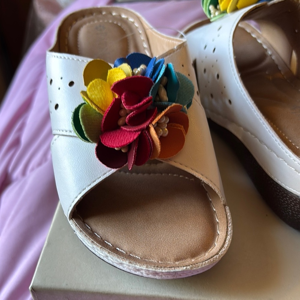 Colorful Kids Sandals with Floral Design